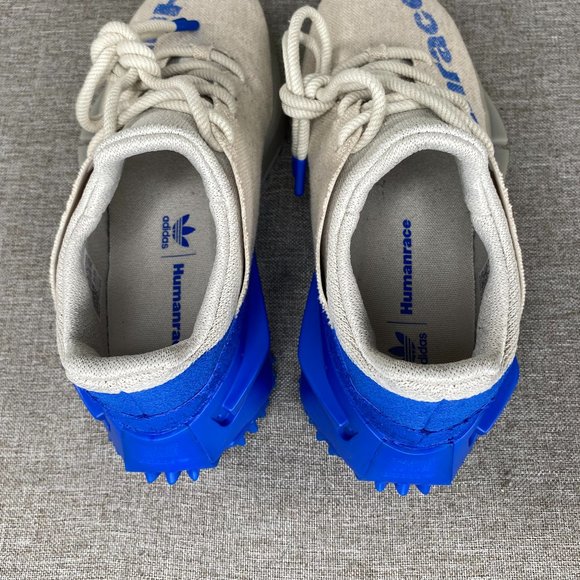 Adidas Pharrell William Human Race NMD S1 MAHBS Men 6.5 HP2641 Oatmeal Blue NWOT - Picture 6 of 12